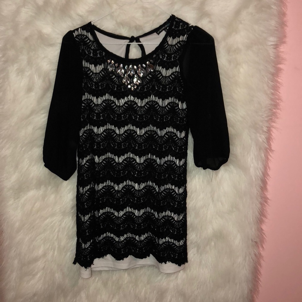 Black lace dress